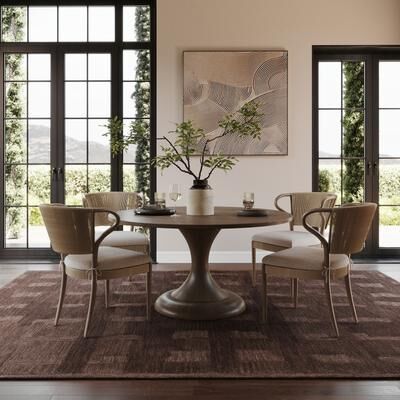 Nuloom Mireille Lune Solid Wool Rug
