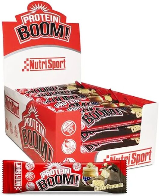 NutriSport Protein Boom! 49g 24 Barras Chocolate-Nozes