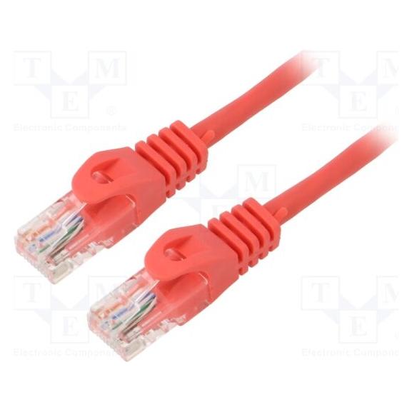 Lanberg Patchcord Kat.5e Utp 7.5m Czerwony Fluke Passed (U/UTP, CAT5e, 7.50 m) (PCU5-10CC-0750-R)