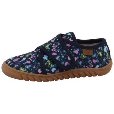 Barfußschuh LURCHI "Bibu 2 Barefoot", Jungen, Gr. 26, Textil, bunt (navy), Schuhe Barfußschuh, Klettschuh, Kinderschuh mit süßem Motiv, Größenschablone zum Download