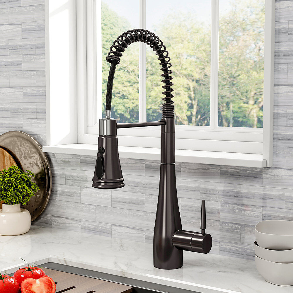 Belfry Kitchen Carmorn Pull Out Kitchen Faucet Chrome