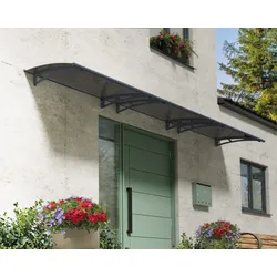 Canopia Aquila  Vordach, solar grau, klar 453,5x91,5x17,5 in cm (LxBxH)
