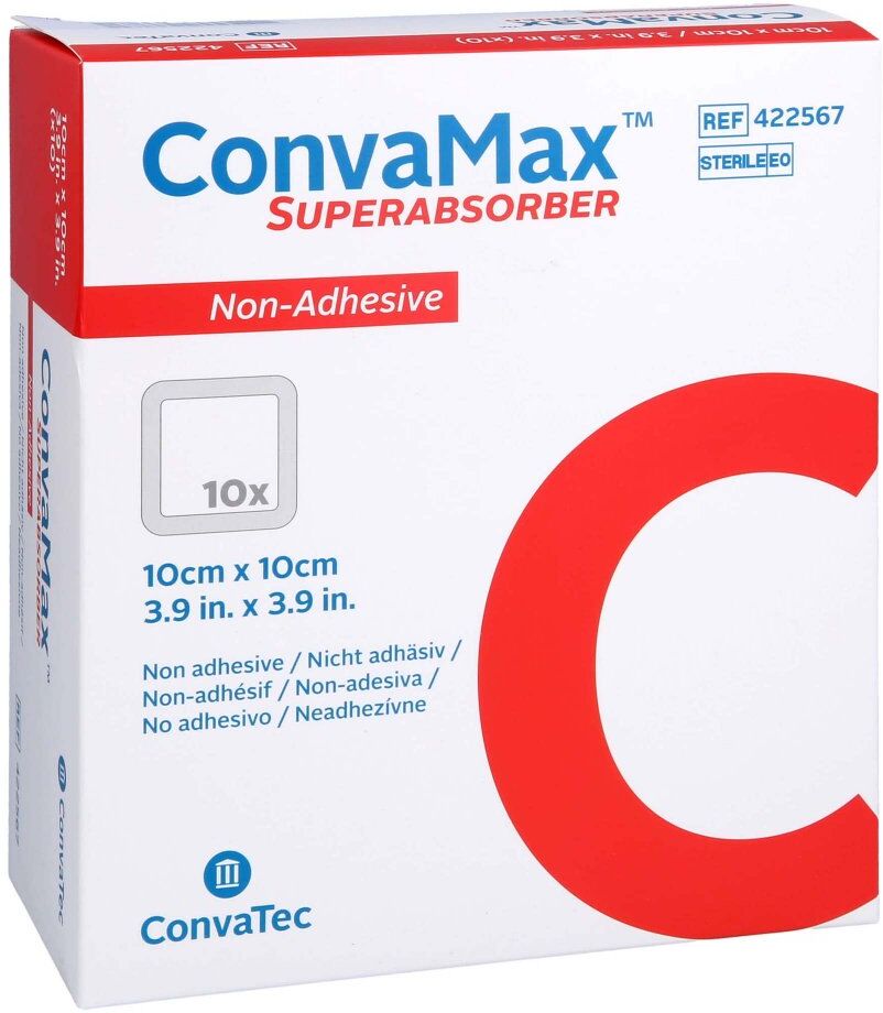 Convamax Superabsorber nicht adhäsiv 10x10 cm 10stk