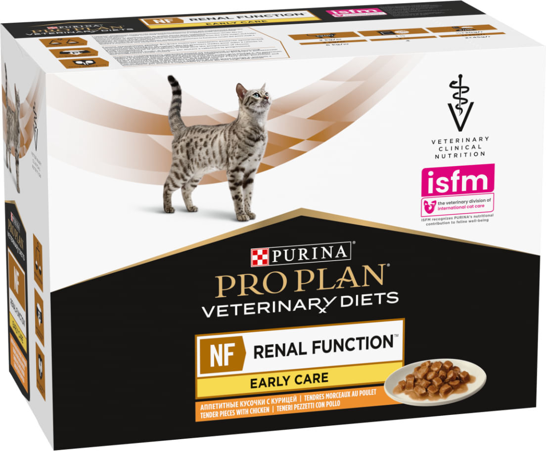 Purina Pro Plan Veterinary Diets Nf Renal Function Early Care Gatto Multipack al Pollo 10X85G
