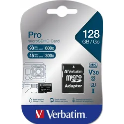 Verbatim 47044 Verbatim Speicherkarte microSDHC/SDXC-Card Pro 128 GB