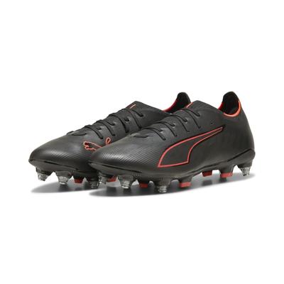 Fußballschuh PUMA "ULTRA 6 MATCH MxSG Fußballschuhe Erwachsene", Herren, Gr. 43, schwarz rot, Obermaterial: Textil, Synthetik. Futter: Textil, Synthetik. Innensohle: Textil. Laufsohle: Synthetik, Schuhe Fußballschuh