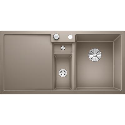 Granitspüle BLANCO "COLLECTIS 6 S", braun (tartufo), B:100cm, Verbundwerkstoff, Küchenspülen, aus SILGRANIT, inkl. Depot-Schale mit Deckel