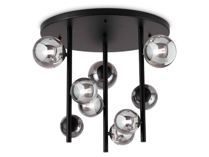 Zeitgenössische Deckenleuchte Perlage Metall Schwarz 9 Lichter G9 15W 3000K