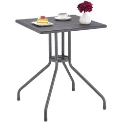 relaxdays Gartentisch in Holz-Optik grau 61 x 61 cm grau