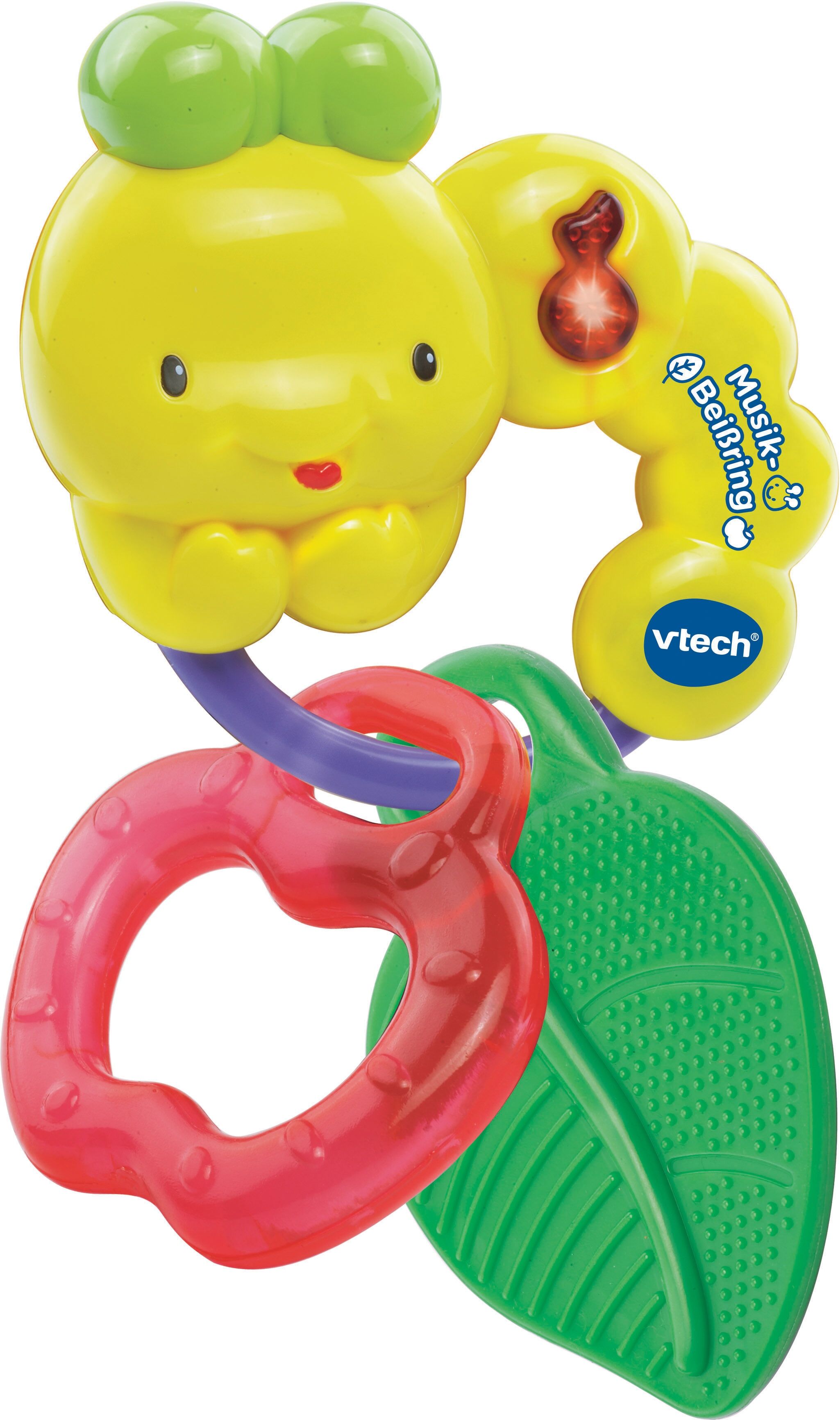 Greifling VTECH "VTechBaby, Musik-Beißring", bunt, Greifspielzeug, KinderB:12cm H:20cm, Gummi, Kunststoff, Greifling, B:12cm H:20cm