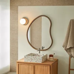 Badezimmerspiegel aus Mindiholz 85x65 cm Dim