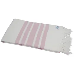 my Hamam Hamamtuch Pestemal Badetuch & Saunatuch "Fisch" weiß rosa