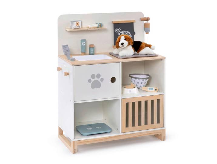 Musterkind Doktortisch Thymus, Natur, Weiß, Holz, 3-teilig, 31x75x65 cm, Fsc, EN 71, CE, Spielzeug, Kinderspielzeug, Puppen & Puppenzubehör