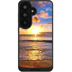 Nivocase Handyhülle für Samsung Galaxy S26 Hülle NIVOpure Case Schwarz Meer Sonnenuntergang Strand (Samsung Galaxy S26), Smartphone Hülle, Schwarz