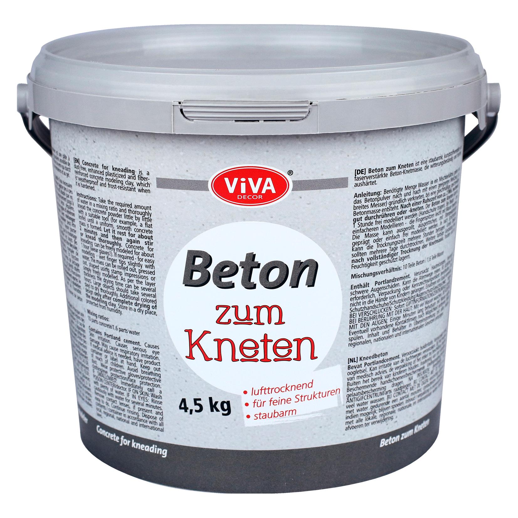 Viva Decor Beton zum Kneten, 1,5 kg Eimer (940500098VE01)