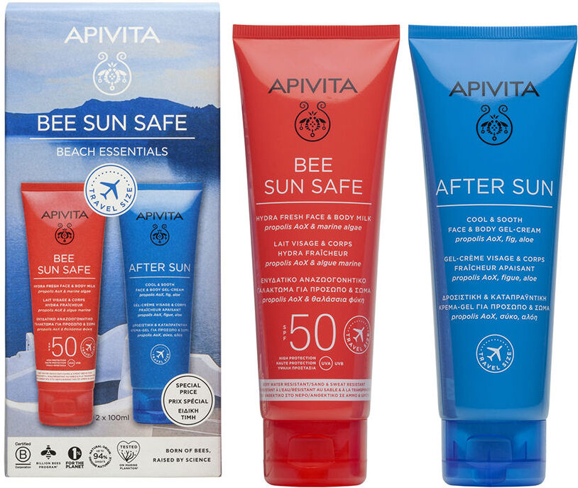Apivita Bee Sun Safe Hydra Fresh Milk SPF50 Case 2 pièces