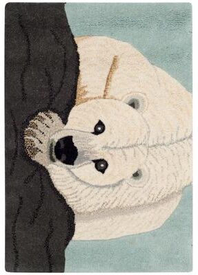 Handmade SAFAVIEH Wildlife Polar Bear Wool Rug - 2' x 3'