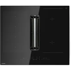 AirJet Hybrid Down Air System   Induktionskochfeld mit integriertem Abzug   445 m3/h   EEK A+ Schwarz