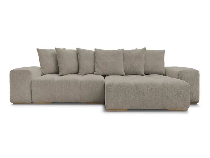 Ecksofa BOBOCHIC ANAKIN Boucle-Stoff taupe