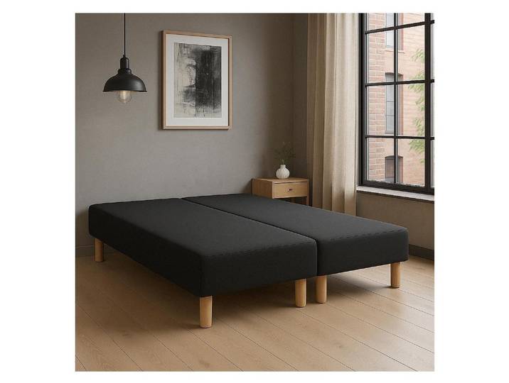 Lot de 2 Sommiers Tapissiers Noir 80x200 Ensemble 160x200 Fabrication Français