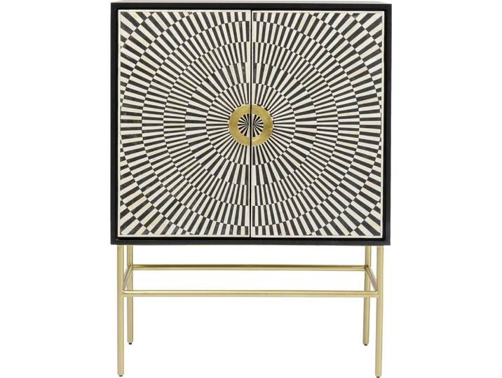 Buffet haut 2 portes noir et blanc illusion d'optique
