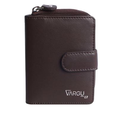 Geldbörse VARGU "VINEM 1-A mono", Damen, braun, Rindsleder, Kleinlederwaren, LGW zertifiziertes Leder
