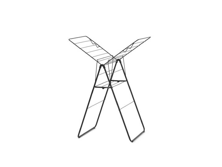 Wäscheständer BRABANTIA 15m HANGON , schwarz, B:59,2cm H:98,4cm T:5cm, Stahl, Wäscheständer, Wäscheständer