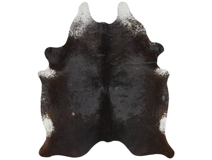 Linea Natura Rinderfell, Schwarz, Fell, Echtleder, Rindleder, Tier, Tierform, 160x250 cm, Teppiche und Böden, Teppiche, Schaffelle & Kuhfelle