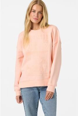 O'Neill s Chore Break Oversized Crew Neck Fleece in Peach Light, Size 2XL