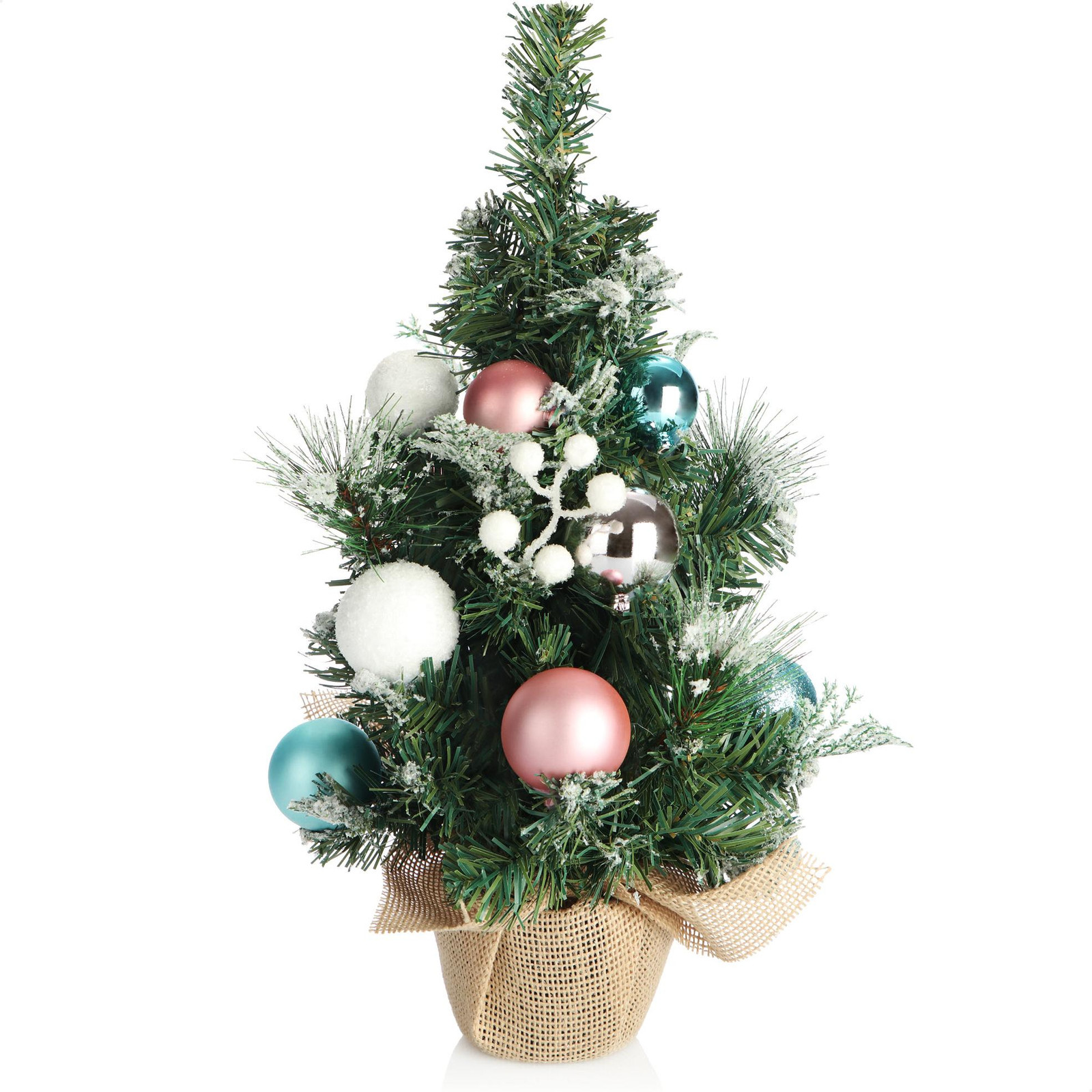 COM-FOUR Kunstkerstboom met kerstballen voor kerstdecoratie