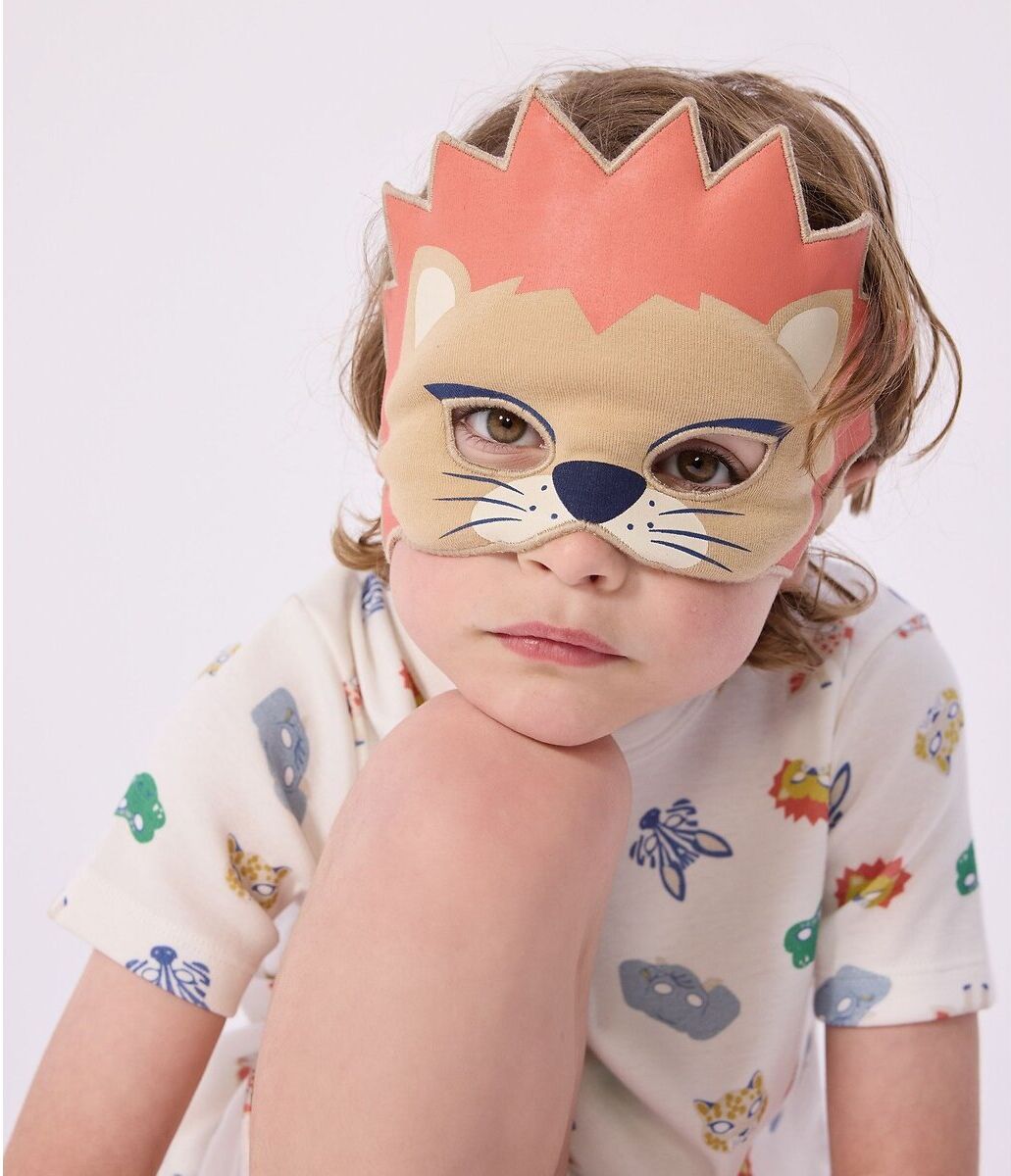 PETIT BATEAU Pyjama short déguisement, en coton, imprimé animalier