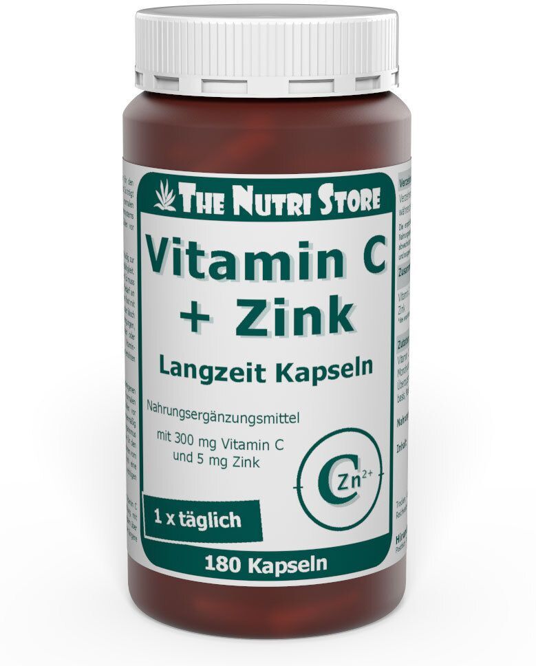 The Nutri Store Vitamin C 300+Zink 5 Langzeit Kapseln 180 St