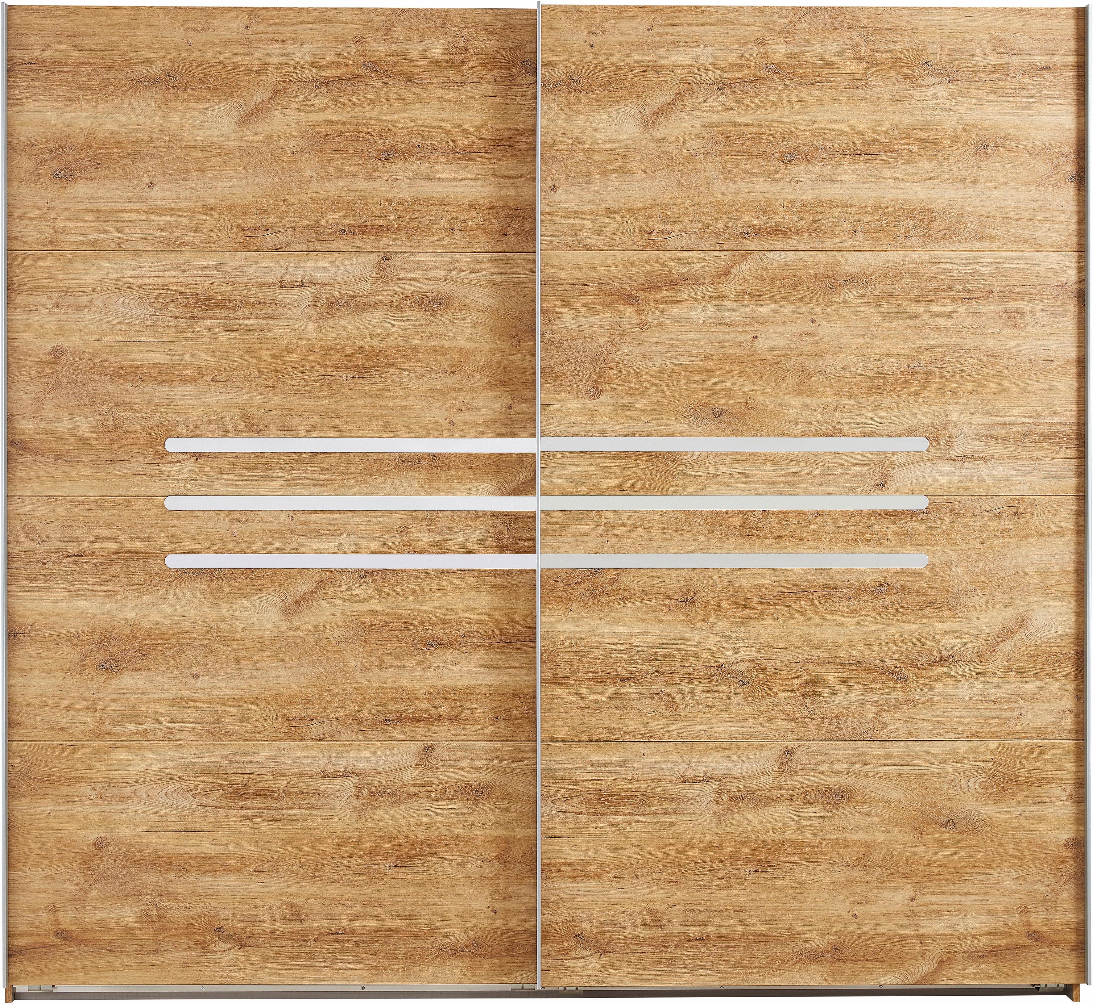 Schwebetürenschrank WIMEX "Anna", braun (plankeneichefarben), B:225cm, Schränke, Schwebetürenschrank