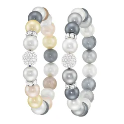 Armband LADY, bunt (bunt, bunt), Armbänder, Damen, Glas Perlen, Glas, Perlen, Armband