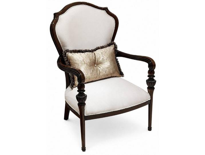 JVmoebel Sessel Sessel Weiß Braun Modern Komfortabel Wohnzimmer Hochwertig (1-St., 1-tlg)