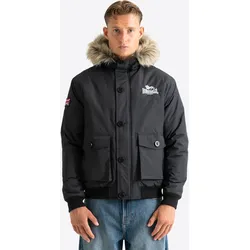 Lonsdale Herren Winterjacke mit Kapuze normale Passform FARRINGDON