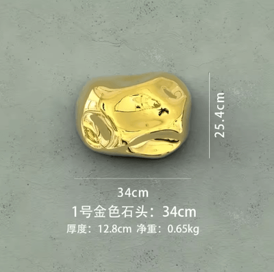 Inspire Picks Abstract Stone Wall Pendant Modern Wall Hanging Decor For Living Room & Dining Spaces golden34.1