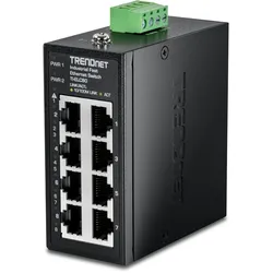 TRENDnet TI-ELC80 8-Port Ethernet Mini Switch Industrial DIN-Rail