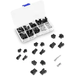 BerryBase 200-teiliges Jumper Wire Connector Kit, JST SM/Dupont, 2.54mm, 2-5 Pin Stecker & Buchse