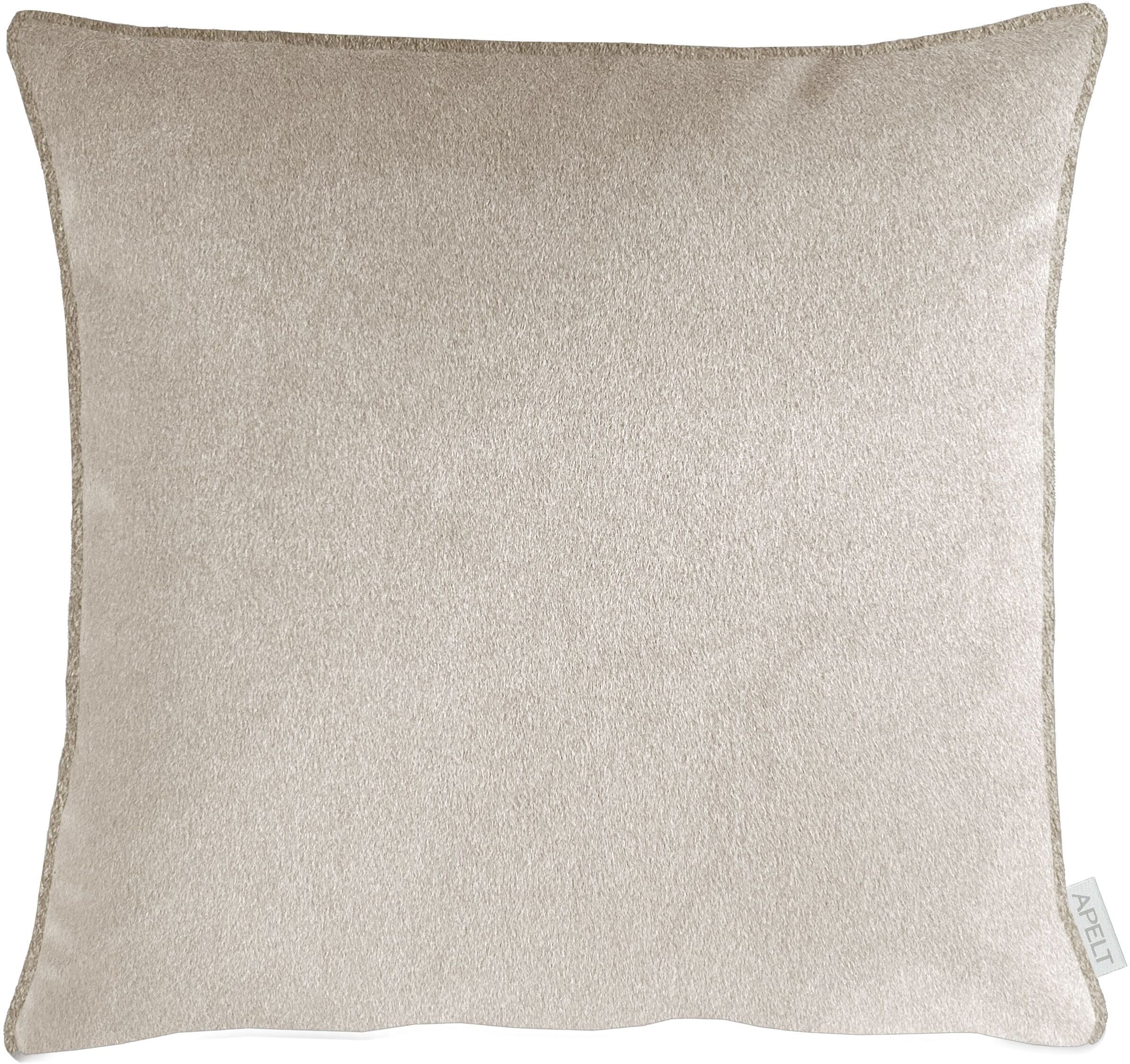 Dekokissen APELT "Tyrol", beige (natur, unifarben), B:46cm H:0,5cm L:46cm, Polyester, Dekokissen_Sitzkissen_Kissenhüllen, Dekokissen, in lässigem Lodenlook natur, unifarben B/L: 46cm x 46cm, 1 Stk.
