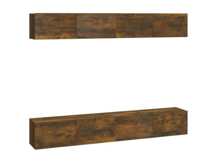 GHVBNMF 4X TV Wandschrank Räuchereiche 100x30x30 cm Lowboard Platzsparende Hänge-Elemente für Wohnzimmer und Schlafzimmer mit klappbarer Tür und strukturierter Aufteilung.