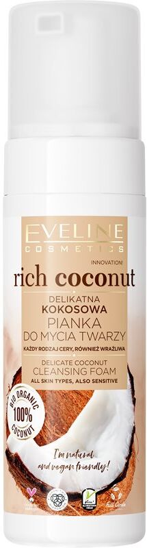 Eveline Cosmetics Rich Coconut gentle cleansing foam with probiotics 150 ml