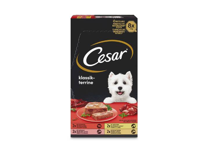 Cesar Klassiker Hunde Nassfutter Terrine diverse Sorten 8x150g