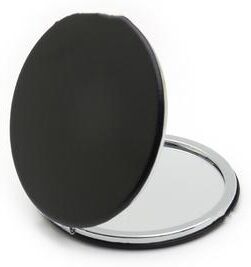 Fusion Finds Compact Travel Mirror For Men & Women Portable Double Sided Pocket Mirror With Distortion Free Reflection black Round