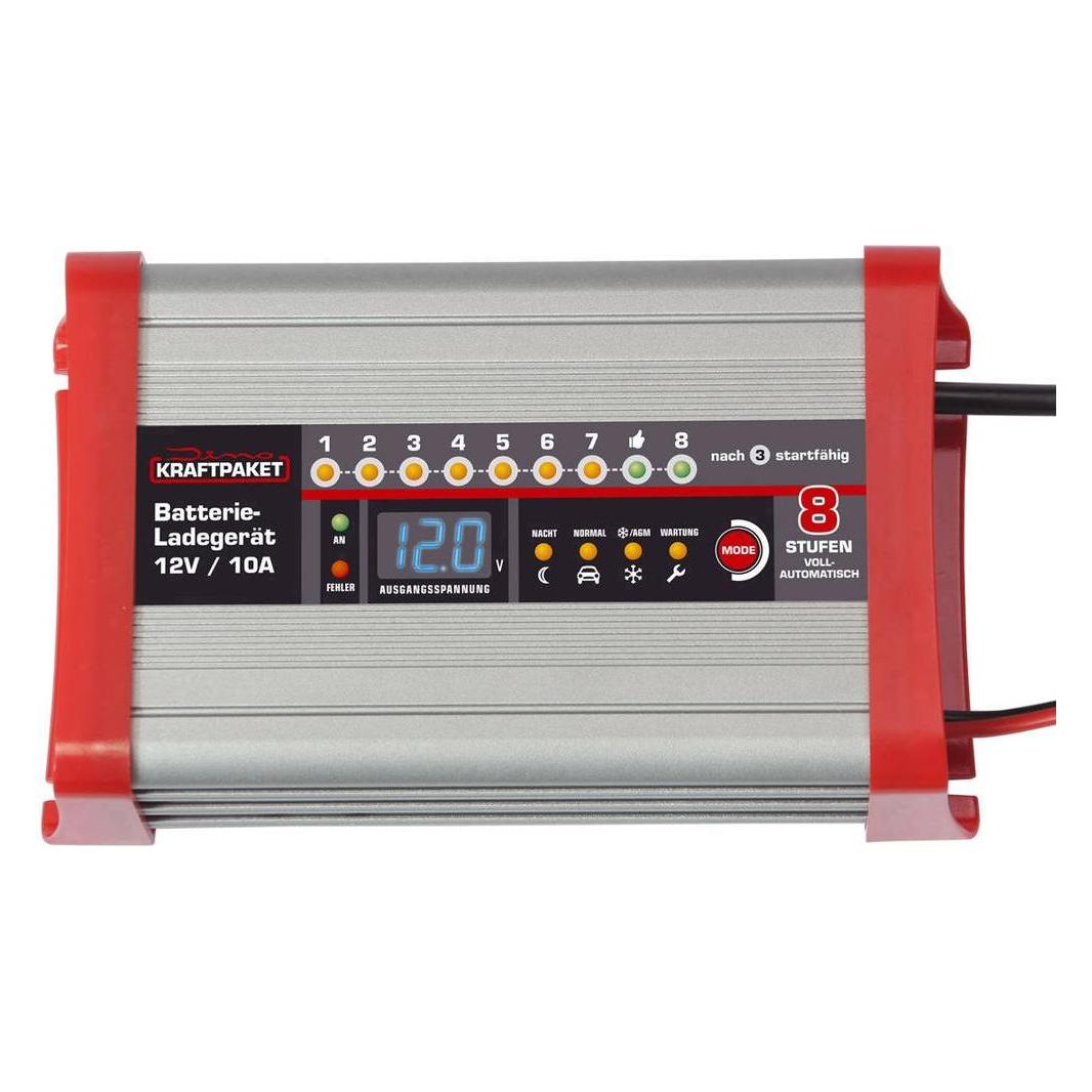 Dino Automatikladegerät Vollautomatisches Batterieladegerät mit Camping Funktion (10 A, 12V) (136321)