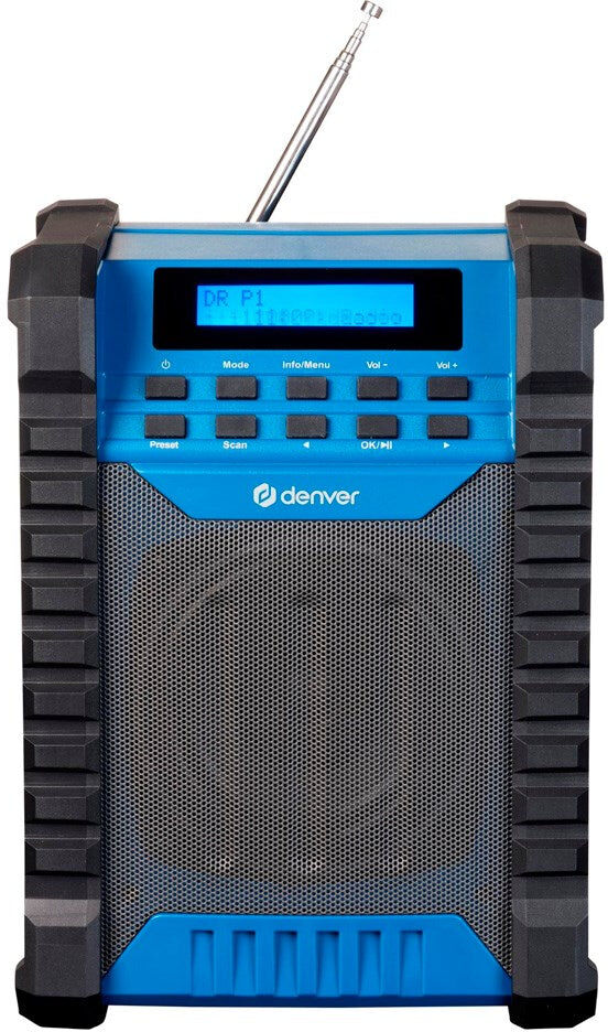 Denver Håndværker Højtaler m. Bluetooth & DAB / FM Radio - Sort / Blå