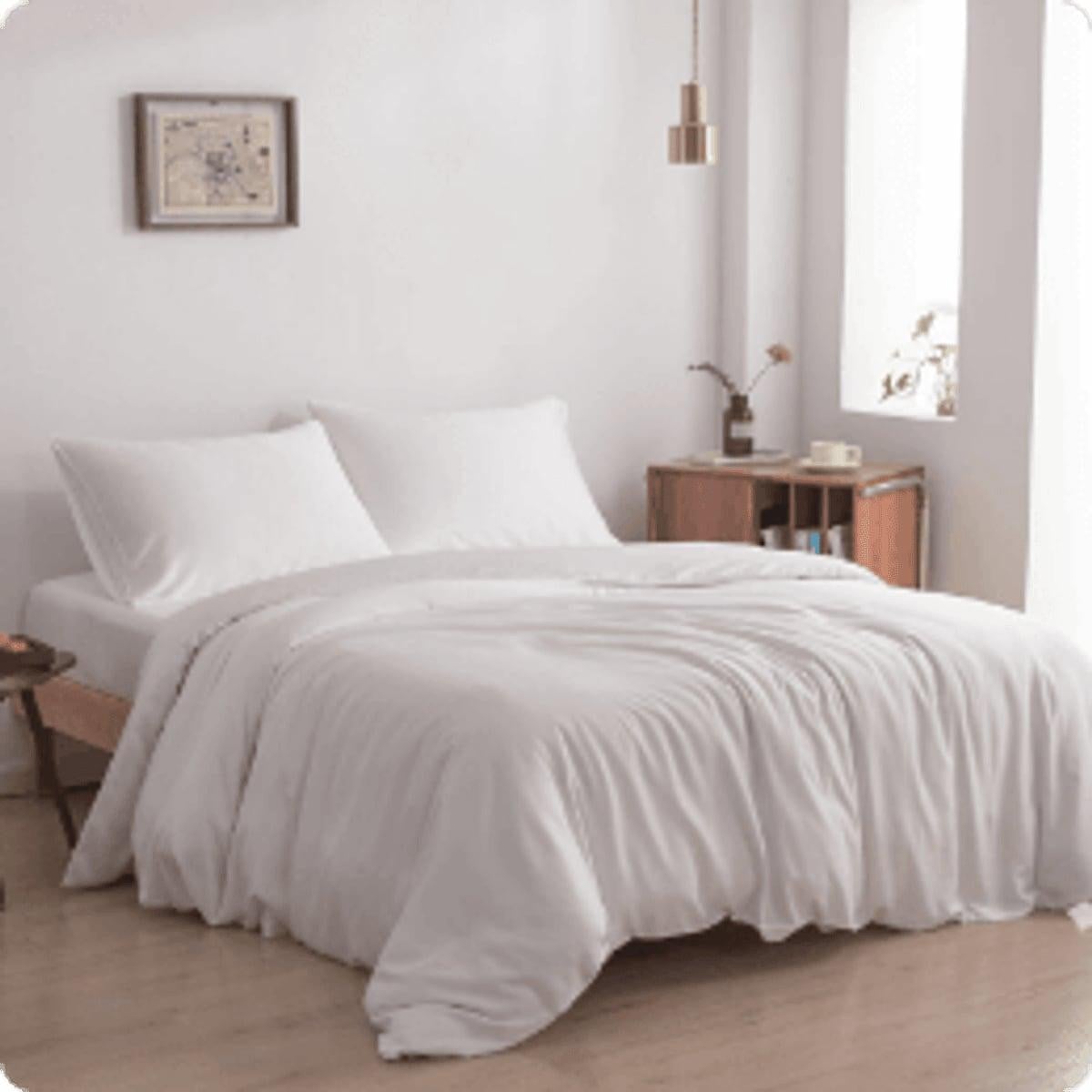 Boomba Bamboo Bettovertrek Coco Wit, 240 x 220 cm