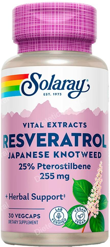 Solaray super resveratrol 250mg. 30cap.