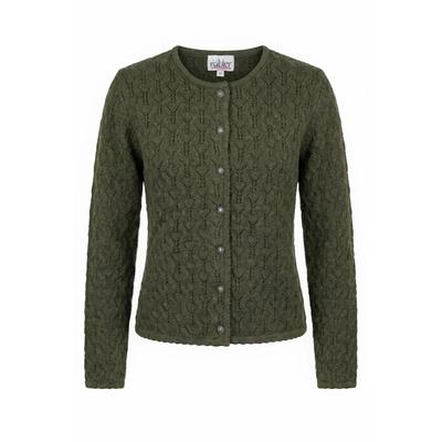 Strickjacke NÜBLER "Cape Luise", Damen, Gr. S, grün, Obermaterial: 100% Baumwolle CO., Strickjacken Strickjacke