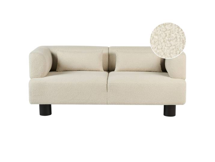 2-SITZER-SOFA Bouclé Cremeweiß Movik